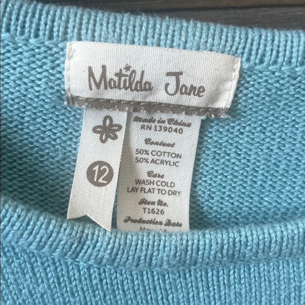 Matilda Jane Light Blue Knit Sweater - Picture 2 of 4